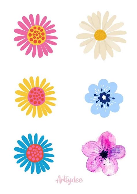 Flower Patterns To Cut Out For Kids