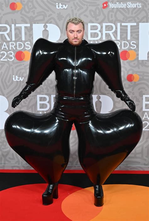 Sam Smith at the 2023 Brits | Sam Smith Wears Inflatable Jumpsuit to ...