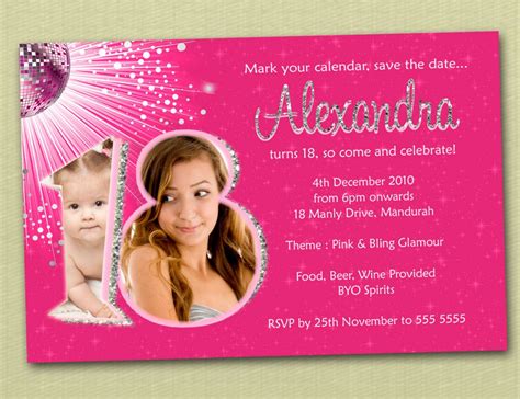 18Th Birthday Invitation Templates