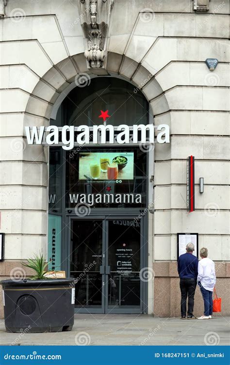 Wagamama Logo Above the Entrance To Restaurant in the City of ...