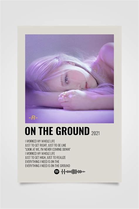 Vinca Prints Blackpink Rosé On The Ground Albüm Posteri Spotify Kodlu ...