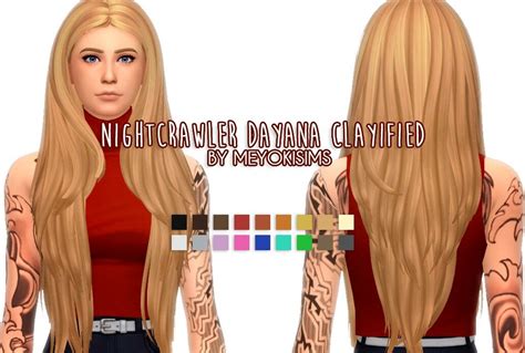 Nightcrawler Dayana Hair Clayified-Maxis Match | Sims hair, Maxis match ...