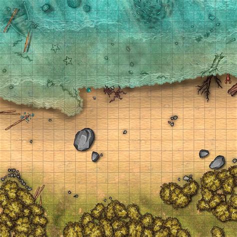 Beach Battle Map : inkarnate Dungeons And Dragons Homebrew, D&d ...