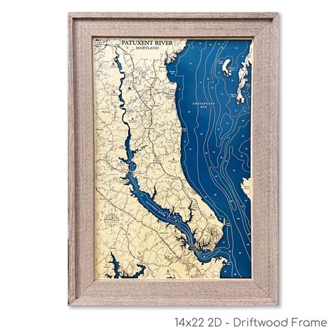 Patuxent River Map Maryland Map Maryland Coast Map New - Etsy