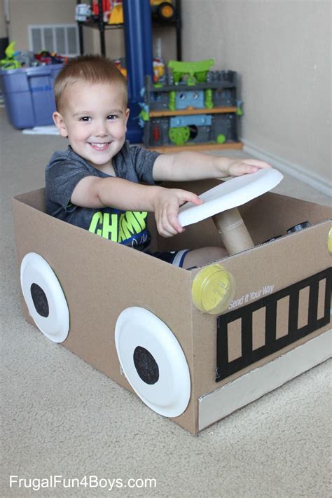 Create a Cardboard Box Car - Frugal Fun For Boys and Girls | Cardboard ...