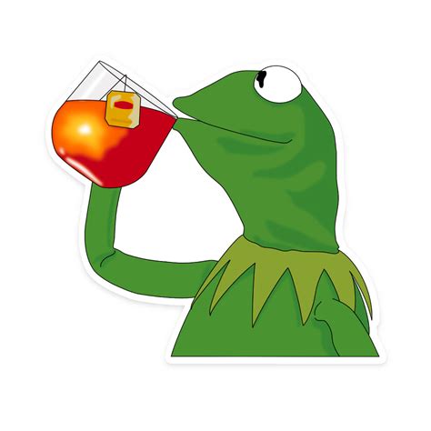 Kermit Sipping Tea, Choose Sticker or Magnet – Sammy Gorin LLC