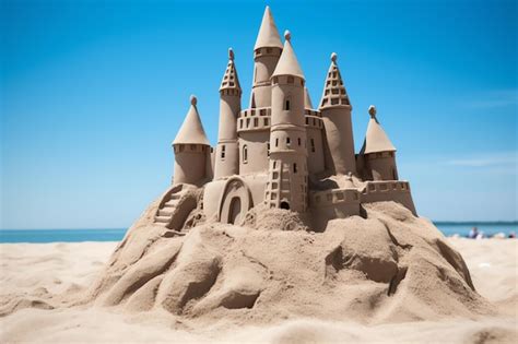 Premium Photo | Sand castle on the beach