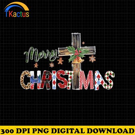 Merry Christmas Cross PNG Merry Christmas Christmas Cross - Etsy