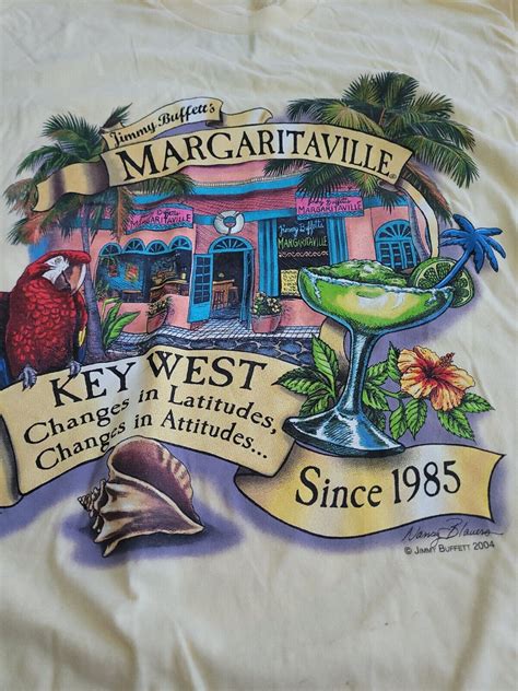 Jimmy Buffett Margaritaville Key West FL Shirt 2004 … - Gem