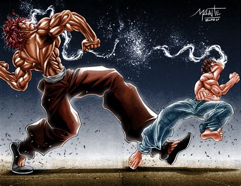 Yujiro vs Baki (Update colored) : r/Grapplerbaki