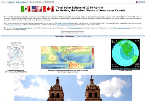 Weather information for the Great North American Eclipse April 8, 2024 ...