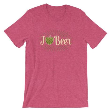 I Love Beer Heart Shaped Hops Retro Style Beer Lovers T-Shirt • Cosmic ...