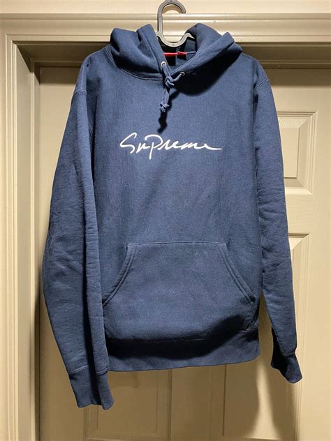 Supreme Script Logo Hoodie | Grailed