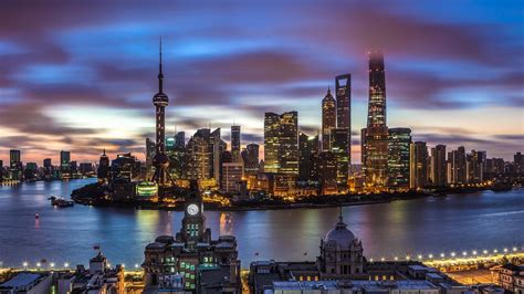 Shanghai Skyline 4k Wallpaper