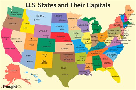 Printable List Of 50 States / States of America in Alphabetical Order ...