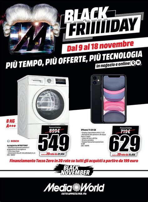 Volantino MediaWorld Black Friday dal 9/11 al 18/11/2020