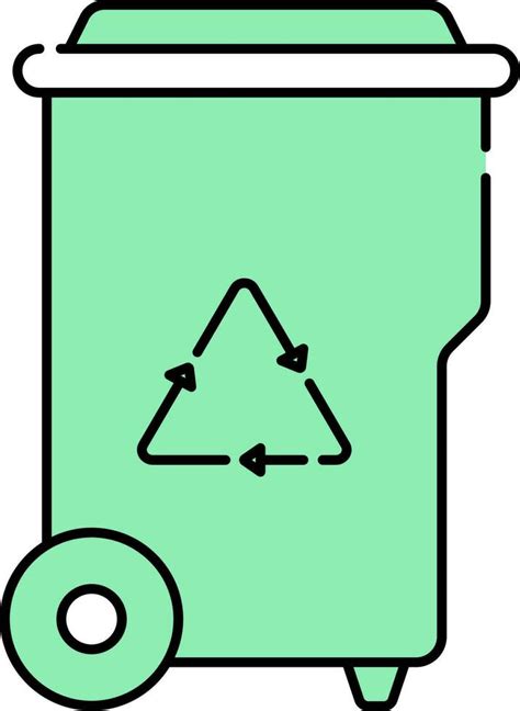 Green Recycling Bin Icon In Flat Style. 24156176 Vector Art at Vecteezy