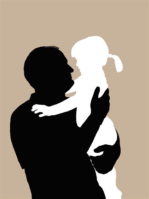 Father-Daughter Silhouette Art