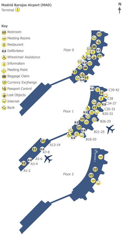 Madrid Airport Map