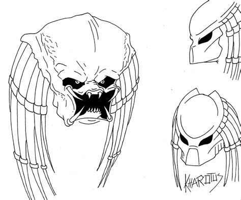 Predator Face Drawing at GetDrawings | Free download