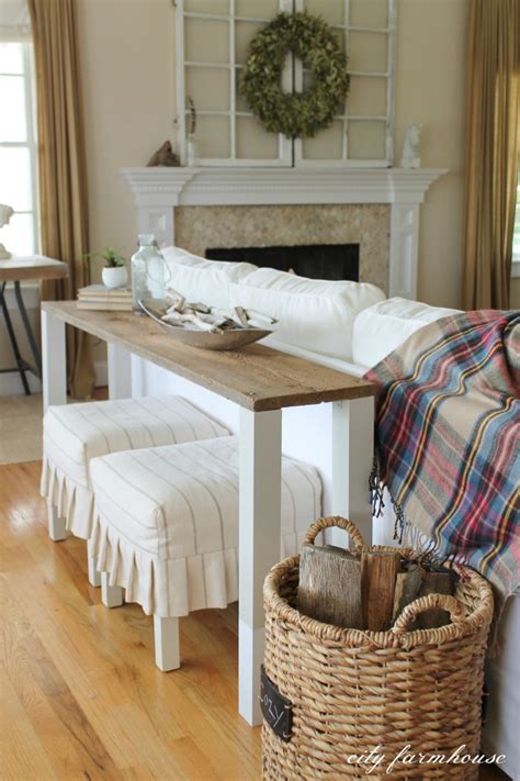 DIY Farmhouse Sofa Tables That Won’t Break The Budget! - The Cottage Market