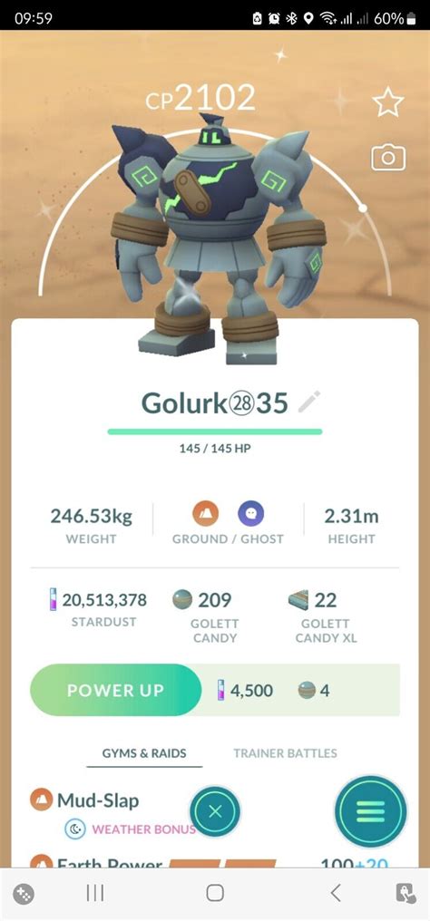 Shiny Golurk ( Golett Evolution ) Pokemon Trade Go | eBay