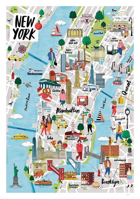 Illustrated Map of New York — Tilly AKA Running For Crayons | Freelance ...