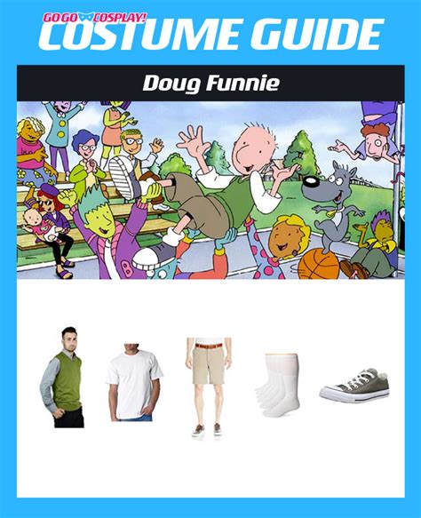 Doug Funnie Costume - DIY Cosplay with Green Sweater Vest & Shorts