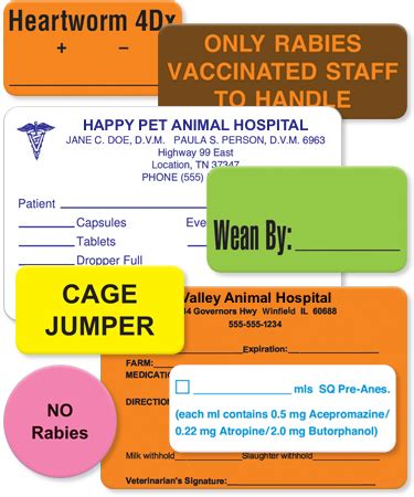 Medication Syringe Label Template