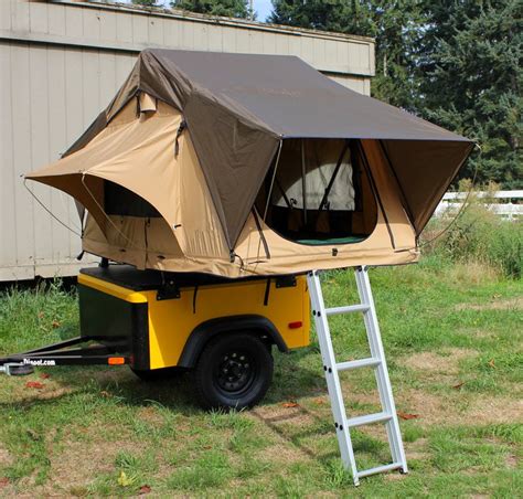 Customized Pop Up Roof Top Tent , Aluminum Pole Roof Rack Mounted Tent