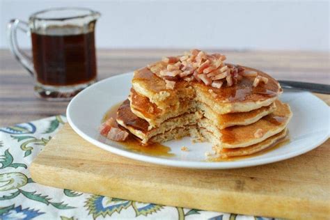 Super Delicious Maple Bacon Whey Protein Pancakes | A Magical Mess