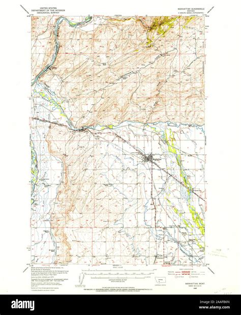 Map of manhattan montana hi-res stock photography and images - Alamy