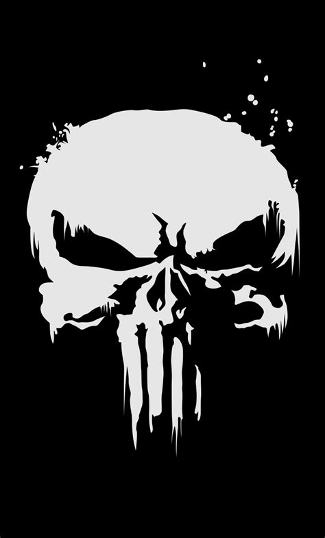 Download 1280x2120 wallpaper the punisher, logo, skull, iphone 6 plus ...