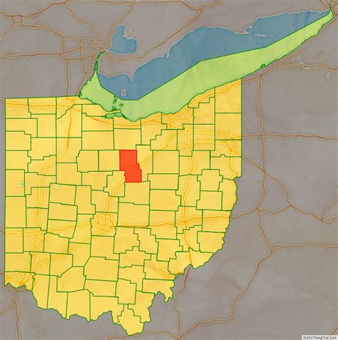 Map of Richland County, Ohio