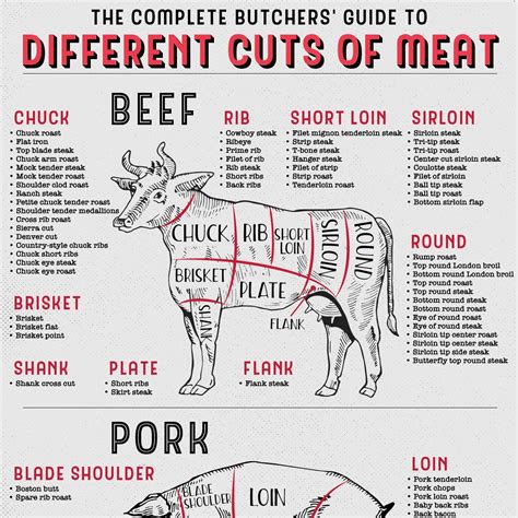 Printable Beef Cuts Of Meat Butcher Chart