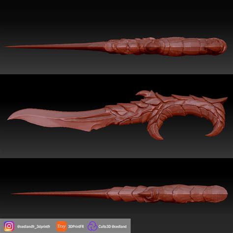 STL file Valorant Elder Flame Dagger 🔥・3D printing design to download・Cults