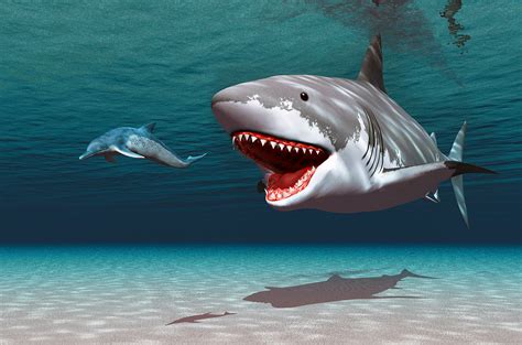 Megalodon shark was a very slow swimmer with an enormous appetite ...