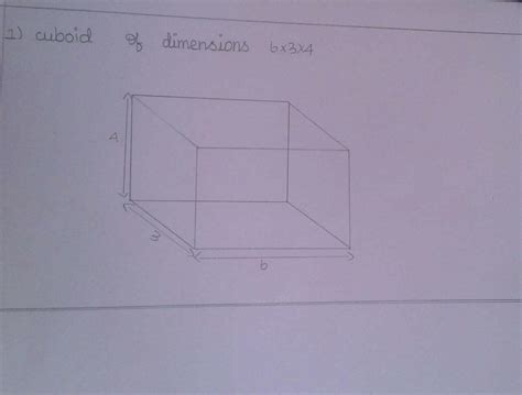 1. Draw an isometric sketch for a cuboid of dimensions 6 x 3 x 42. Draw ...