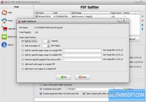 Okdo PDF Splitter Free for Windows PC [Free Download]