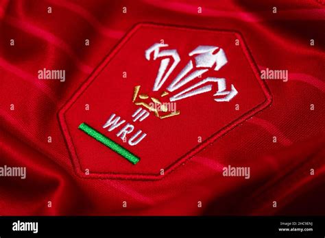 Close up of Wales national rugby union team jersey Stock Photo - Alamy