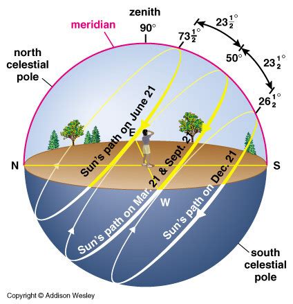 Path of the Sun, Seasons Diagram | Quizlet