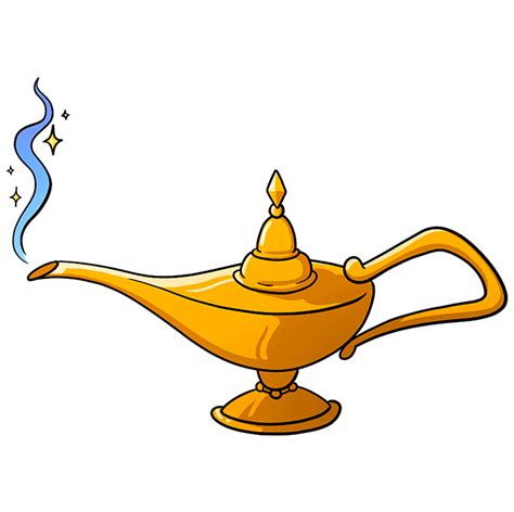 How to Draw the Genie Lamp from Aladdin - Really Easy Drawing Tutorial