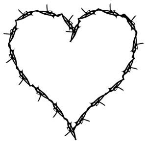 Barbed Wire Heart Clipart Image