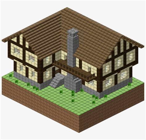 Download Transparent 1 Png - Minecraft House Blueprints Layer By Layer ...