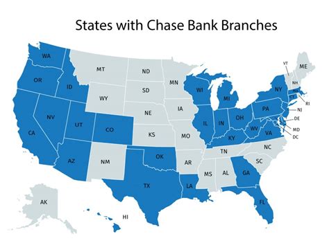 Chase Bank Locations Map - Map Of The World