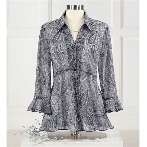 Paisley Flutter Blouse - Women’s Clothing, Unique Boutique Styles ...