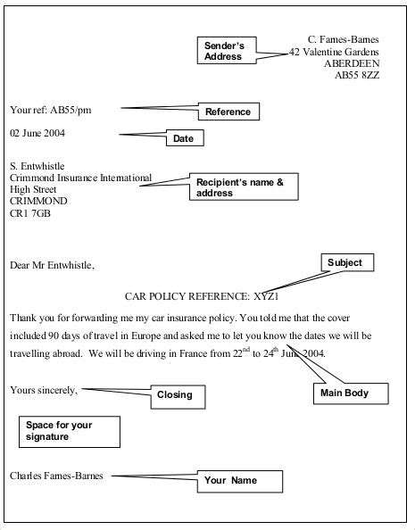 how to write address letter uk