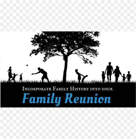 family reunion silhouette PNG image with transparent background | TOPpng