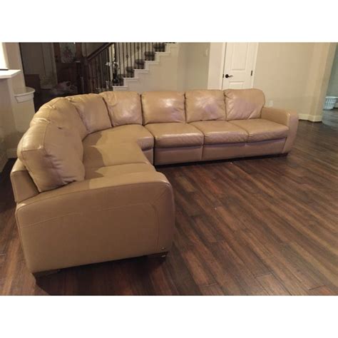 Natuzzi Leather Sectional Sofa | Chairish