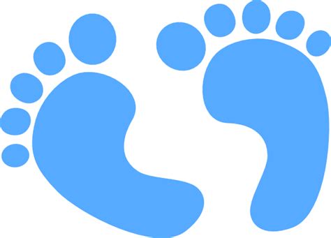 Baby feet blue clip art at clker com vector clip art online royalty ...